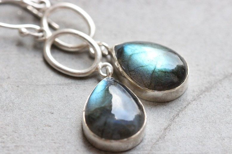 Dangle Earrings Labradorite In Sterling Silver Blue Dangle Earrings Labradorite In Sterling Silver Blue Stone Online At Astudio1980