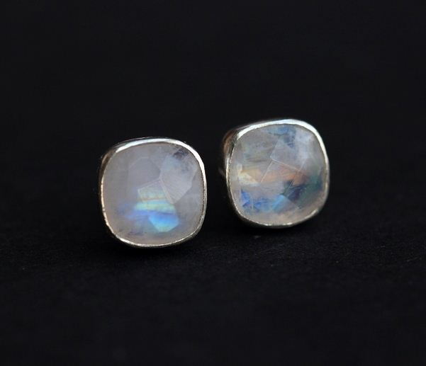 Rainbow Moonstone Earrings Stud Silver Studs Online At Astudio1980 Rainbow Moonstone Earrings Stud Silver Studs Online At Astudio1980