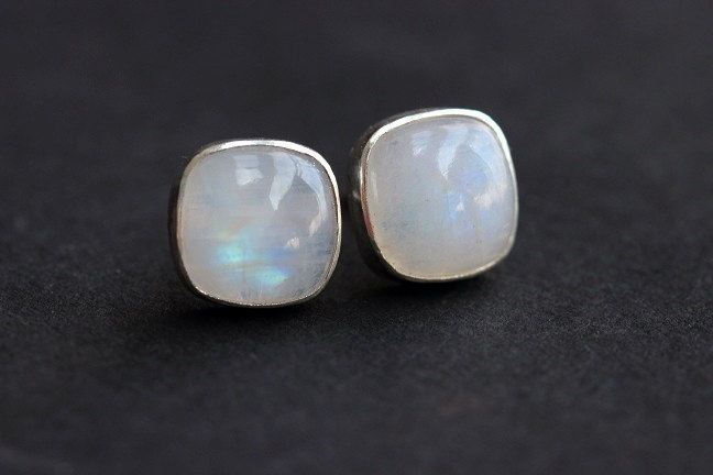 Rainbow Moonstone Earrings Stud Silver Studs Online At Astudio1980 Rainbow Moonstone Earrings Stud Silver Studs Online At Astudio1980