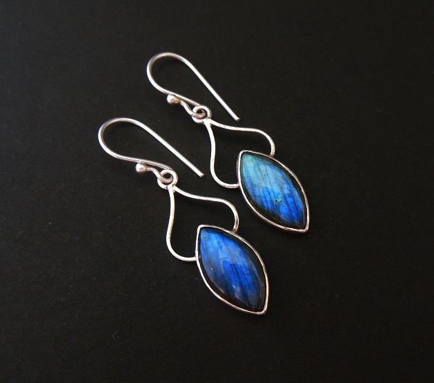 Sterling Silver Labradorite Earrings Dangle Gemstone Blue Online At Astudio1980