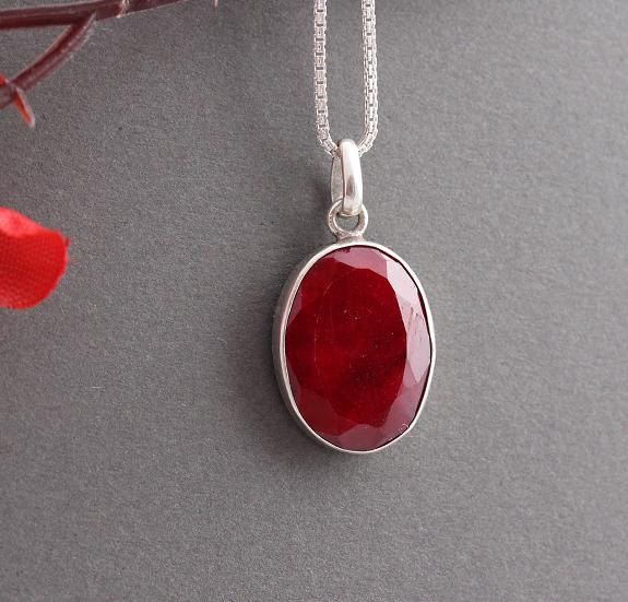 Shop Natural Ruby Pendants Necklaces for Women