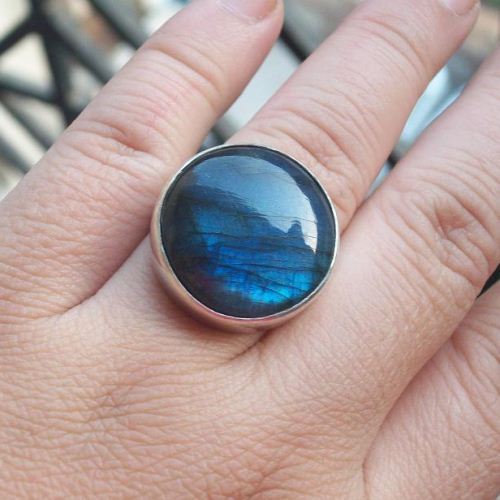 Gift For Her Blue Labradorite Ring Sterling Silver Ring Oval Gemstone Ring Labradorite Ring Dainty Ring R578 February Birthstone Ring