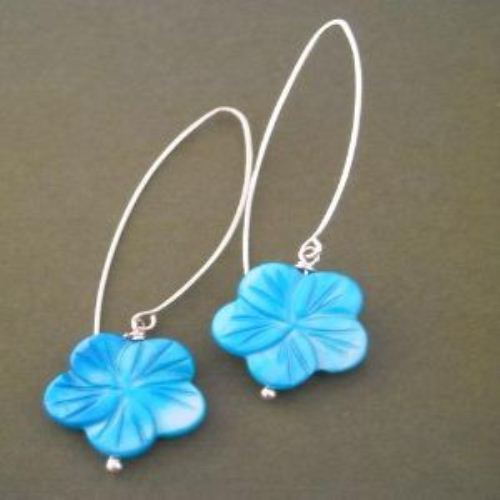 Blue Sky Sterling Silver Carved Mother Of Pearl Flower Earrings Blue Sky Sterling Silver Carved Mother Of Pearl Flower Earrings