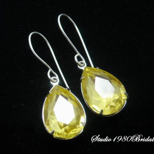 Canary Yellow Earrings Bridal Crystal Bridesmaid Jewelry Wedding Online At Astudio1980 Canary Yellow Earrings Bridal Crystal Bridesmaid Jewelry Wedding Online At Astudio1980