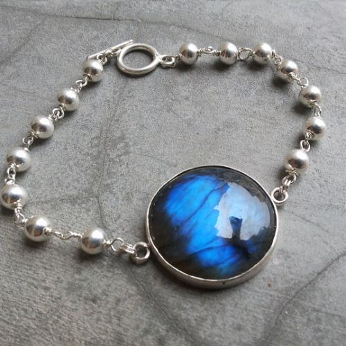 Sterling Silver Labradorite Bracelet Handmade Sterling Silver Labradorite Bracelet Handmade