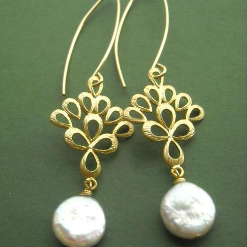 Wedding Day Bridal Pearl Gold Earrings Online At Astudio1980 Wedding Day Bridal Pearl Gold Earrings Online At Astudio1980