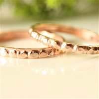 14k Rose gold ring - promise ring - Couple ring set 