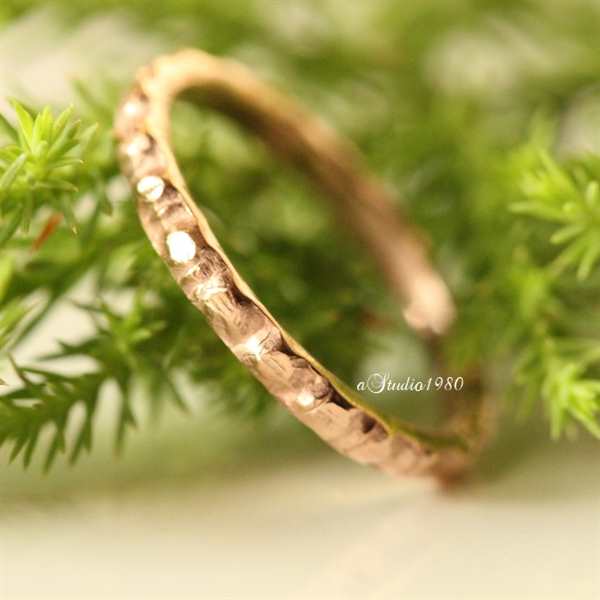 14k Rose gold ring - promise ring - Couple ring set 