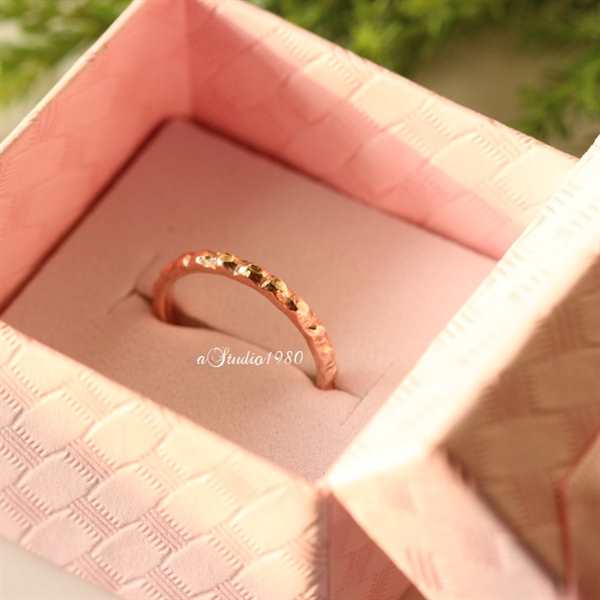 14k Rose gold ring - promise ring - Couple ring set 