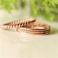  14k Rose gold ring - promise ring - Couple ring set 
