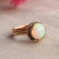 18K Gold Opal ring, Opal Ring, Engagement ring, Wedding ring