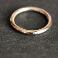 18k white Gold band ring, Wedding band, Engagement ring