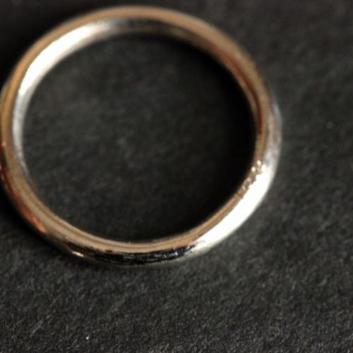 18k white Gold band ring, Wedding band, Engagement ring