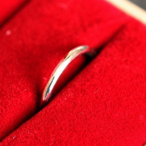18k white Gold band ring, Wedding band, Engagement ring