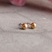22K Gold Stud Earrings, Gold earrings jewelry, 5mm small studs