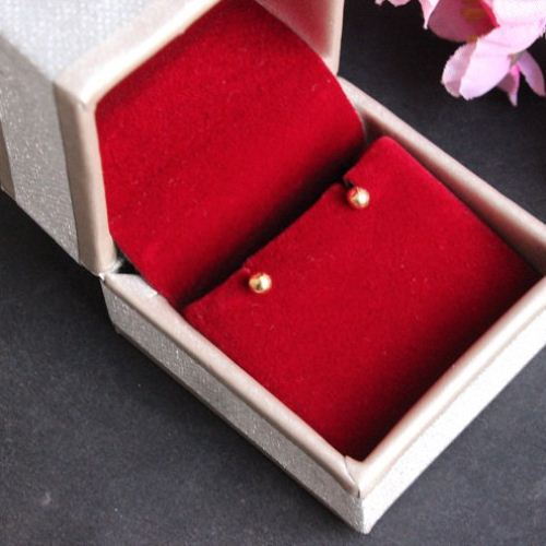 22K Gold Stud Earrings, Gold earrings jewelry, 5mm small studs