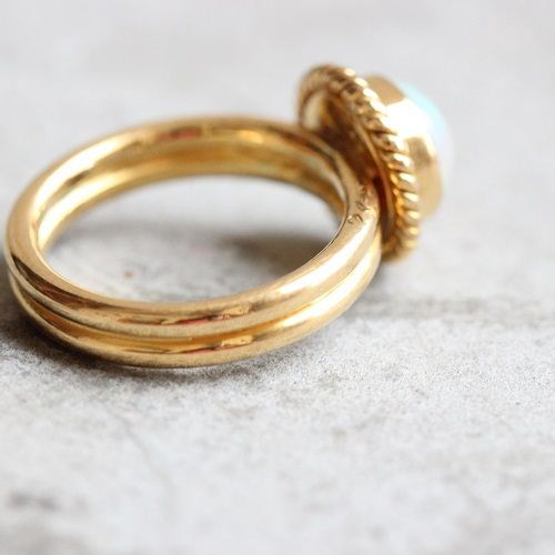 22k Gold Opal ring, Opal ring, Engagement wedding ring 