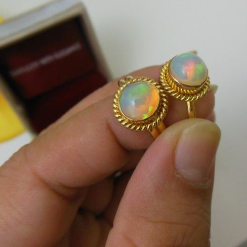 22k Gold Opal ring, Opal ring, Engagement wedding ring 