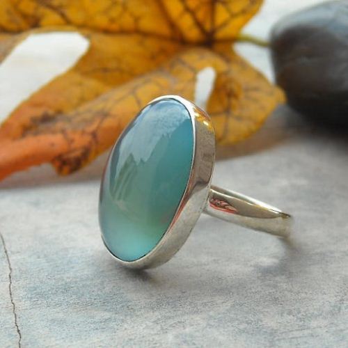 AA Grandidierite Aqua Blue Ring. Plat Ovr 925 Ster Silver Sz 6 | eBay