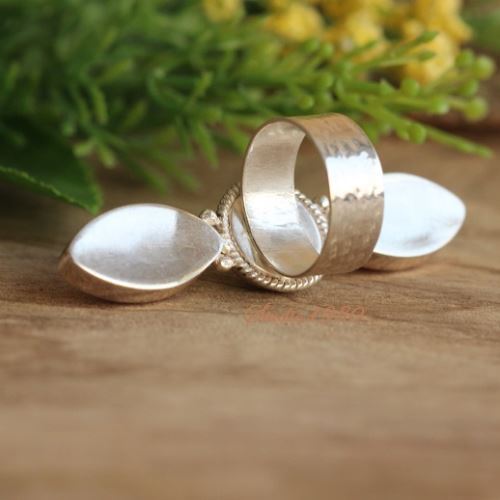 Turquoise and red coral ring, Handmade statement jewelry rings silver