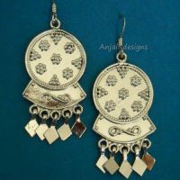 Beautiful Designer Sterling silver solid round earrings