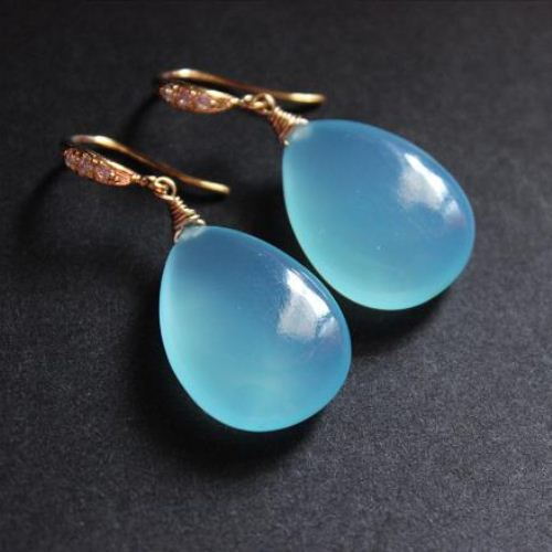 Midnight Earrings - cobalt blue lapis lazuli gemstone drop earrings – Foamy  Wader