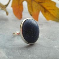 Blue lapis rings, Blue denim lapis ring in sterling silver, Jewelry