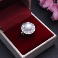 Bridal Pearl Ring, sterling silver artisan ring, June birthstone