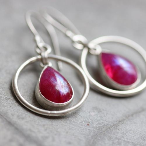 Bridal Pink Rainbow moonstone earrings, Silver dangler earrings