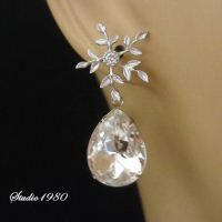 Bridal earrings, bridal jewelry, wedding jewelry, bridal crystal earrings