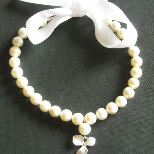 Bridal necklace, pearl bracelet,Flower girl jewelry, Bridemaids jewelry,Pearl necklace, Swarovski crystal pearls