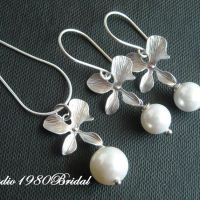 Bridesmaid jewelry, Wedding jewelry, Wedding necklace earrings set, Bridemaids jewelry, Bridal jewelry, bridesmaid gift
