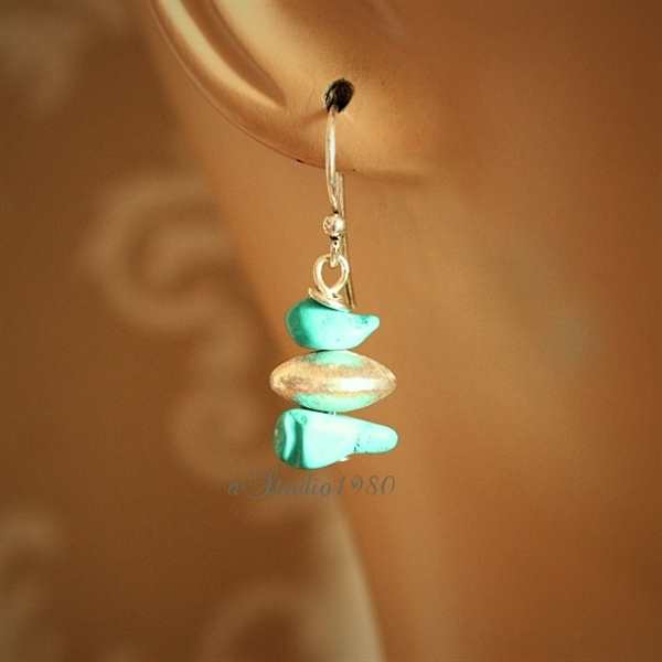 Bridesmaid jewelry sets of 5 - Turquoise Bridesmaid gifts silver