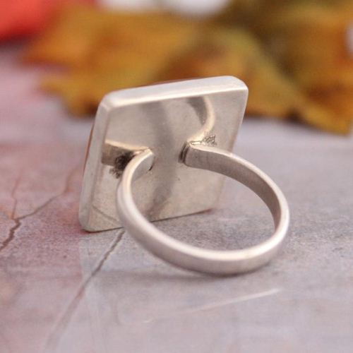 Canary yellow ring - Gemstone ring - 925 Silver ring - Chalcedony ring