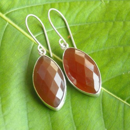 Carnelian Earrings,Carnelian Jewelry, Carnelian marquise earrings, handmade sterling silver ,gemstone earrings
