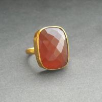 Carnelian ring, Carnelian Jewelry, Cocktail Jewelry, Sterling silver ring, Size 6 other sizes also available