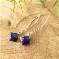 Dangler earrings - Lapis lazuli earrings- Lapis silver earrings