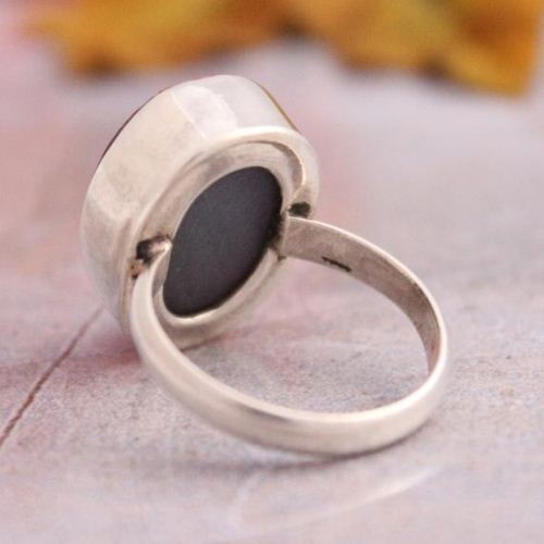 Druzy ring, Druzy quartz rings, Titanium druzy silver ring