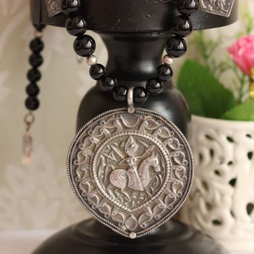 Ethnic treasure handmade Artisan Tribal necklace sterling silver