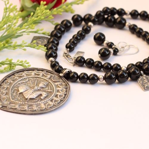 Ethnic treasure handmade Artisan Tribal necklace sterling silver