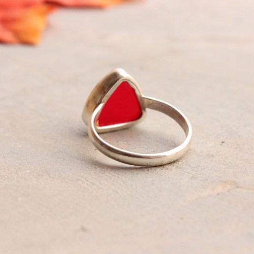 Fuschia pink ring - Pink chalcedony silver ring - Gift ideas