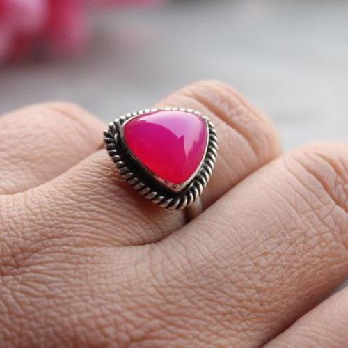 Art Deco Pink Ring - Lucky Vintage