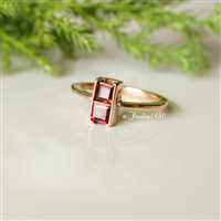 Garnet ring - 14K rose gold Garnet Ring - Engagement ring- gold