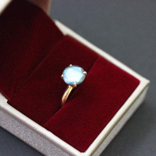 Gold Ring, Labradorite gold ring, 18k gold engagement ring 