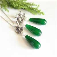 Green Bridesmaid jewelry sets of 5 - Bridesmaid gifts 