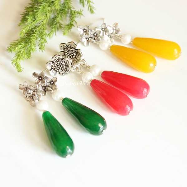 Green Bridesmaid jewelry sets of 5 - Bridesmaid gifts 