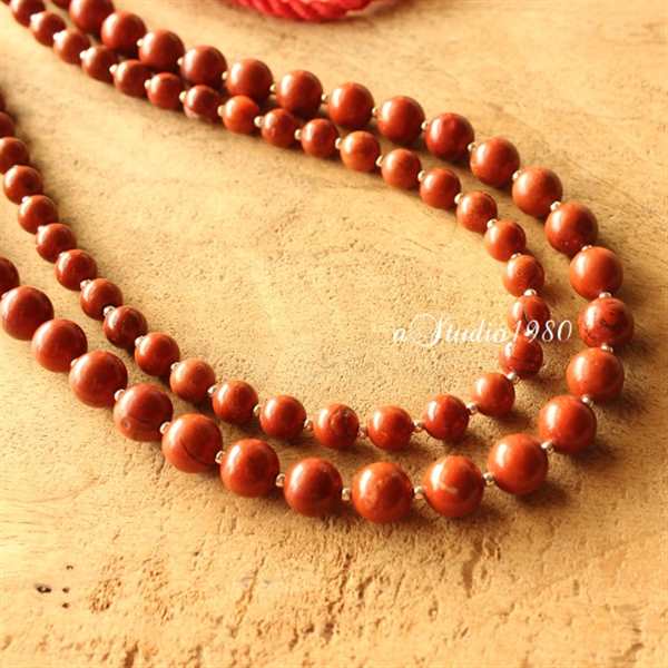 Healing red jasper layered gemstone necklace anniversary gift