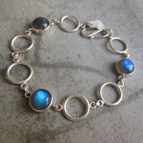 Labradorite Bracelet, Sterling Silver Bracelet, Artisan handmade jewelry