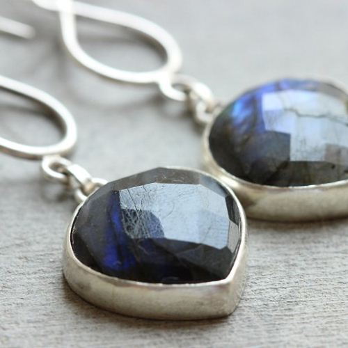 Labradorite earrings, Dangle earrings, 925 silver earrings