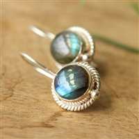 Labradorite earrings, gemstone earrings, Sterling silver